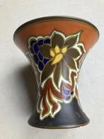 Te koop vaas retro Gouda plateel, Ophalen of Verzenden