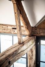 Unieke oude eiken balken en gebinten! - Historisch Hout!, Doe-het-zelf en Verbouw, Hout en Planken, Gebruikt, Eiken, Ophalen of Verzenden