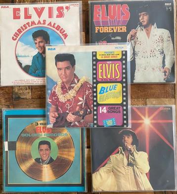 Collectie ELVIS VINYL 4 x enkele en 1 x Dubbel LP's T.E.A.B. beschikbaar voor biedingen