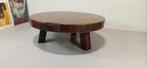Vintage massief Wabi Sabi brutalist salontafel, rond, Huis en Inrichting, Ophalen, Tweedehands, Tweedehands, Tweedehands