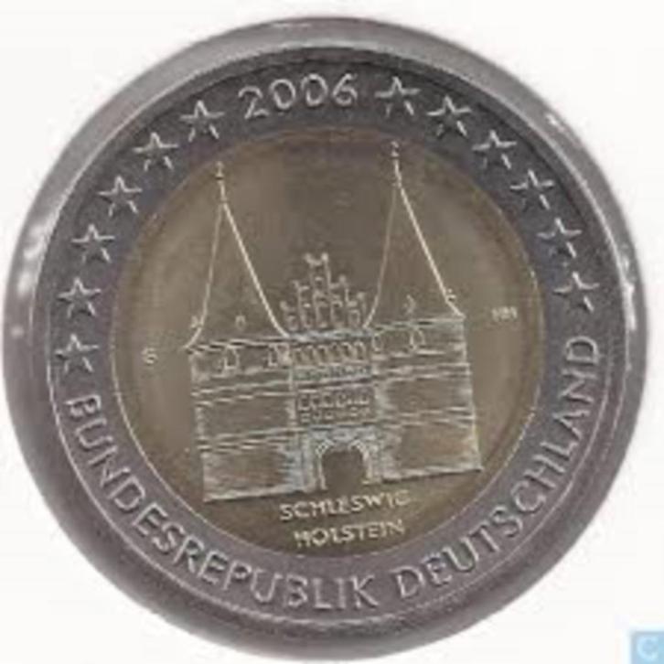 2 Euro Duitsland 2006 Letter G - Holstentor Lubeck - UNC, Postzegels en Munten, Munten | Europa | Euromunten, Losse munt, 2 euro