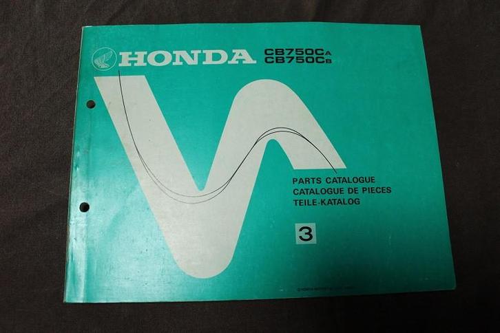 Honda CB750 Ca Cb 1980 motorcycle parts catalogue CB 750, Motoren, Handleidingen en Instructieboekjes, Honda, Ophalen of Verzenden