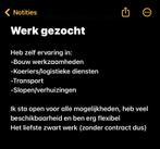 Werk gezocht koerier