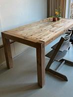 Robuuste houten eettafel, Ophalen, 50 tot 100 cm, 150 tot 200 cm, Vier personen
