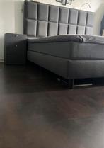 Grijze boxspring, Ophalen, Tweepersoons, Zo goed als nieuw, Overige maten