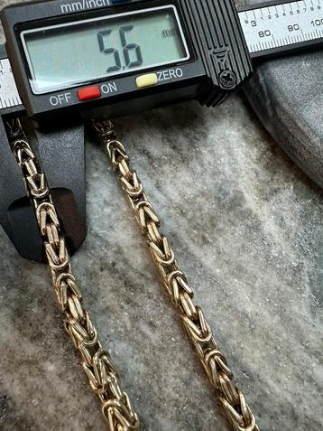 14K gouden koningsketting / 61cm beschikbaar voor biedingen
