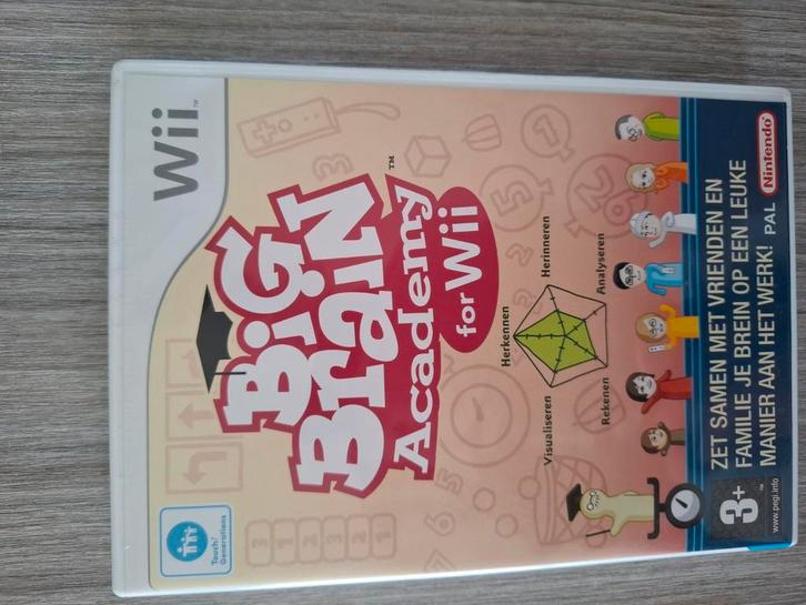 Big Brain Academy f/ Wii, Spelcomputers en Games, Games | Nintendo Wii, Zo goed als nieuw, Puzzel en Educatief, 3 spelers of meer
