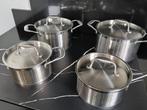Pannenset, Huis en Inrichting, Keuken | Potten en Pannen, Ophalen, Gebruikt, Rvs, Pannenset