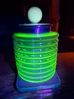 Antieke voorraadpot Uraniumglas, Antiek en Kunst, Antiek | Glas en Kristal, Ophalen of Verzenden