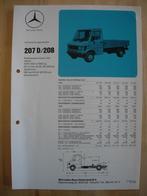 Mercedes 207 208 Tecnische Specificatie Brcohure 1980 207D, Ophalen, Mercedes, Zo goed als nieuw, Mercedes-Benz