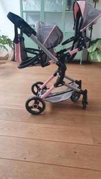 Dubbele poppen kinderwagen tweeling Bayer, Kinderen en Baby's, Speelgoed | Poppen, Ophalen, Zo goed als nieuw, Babypop