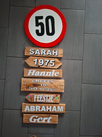 Unieke Abraham Sarah Feest Wegwijsborden voor de tuin etc. beschikbaar voor biedingen