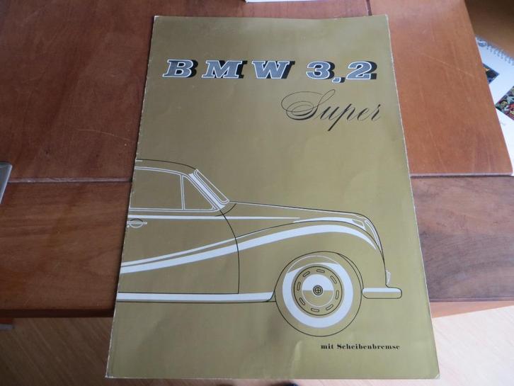 Folder BMW 3.2 Super V8 1959, Duitse tekst, Boeken, Auto's | Folders en Tijdschriften, Gelezen, BMW, Ophalen of Verzenden