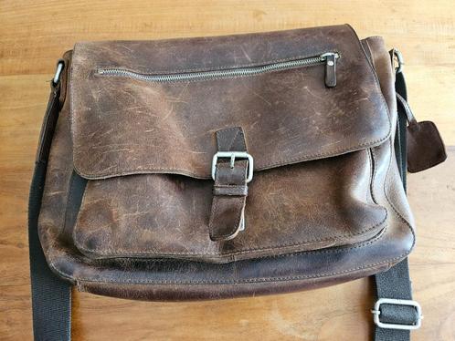Lederen herentas laptop/aktetas, nieuw 189 Euro! ❤️, Sieraden, Tassen en Uiterlijk, Tassen | Schoudertassen, Nieuw, Bruin, Leer