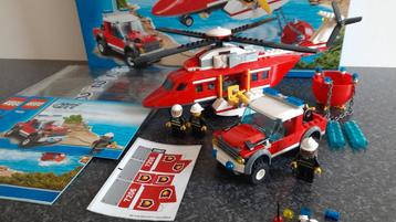 Lego City 7206 Brandweer Helikopter (incl. doos en stickers) beschikbaar voor biedingen