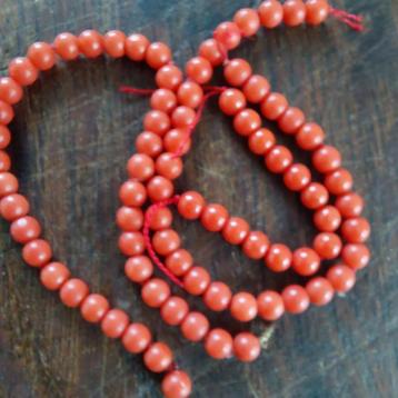 Bloedkoraal Parel Kralen - 4mm  2 armbanden,....., 35cm beschikbaar voor biedingen
