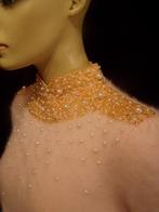 Schitterende zachtroze angora trui afgezet met pareltjes - M, Ophalen of Verzenden, Zo goed als nieuw, Maat 38/40 (M), Roze