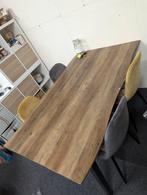 Eettafel + 4 stoelen, Huis en Inrichting, Tafels | Eettafels, Ophalen, Gebruikt, Rechthoekig, 50 tot 100 cm