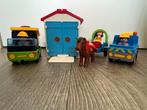 Playmobil 123, kiepwagen, garage, paard en wagen, takelwagen, Ophalen, Zo goed als nieuw