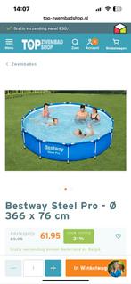 Bestway zwembad rond 366cm doorsnee, Ophalen, Minder dan 80 cm, Rond, 200 tot 400 cm