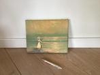 Klassiek Schilderij - Dame op Strand, J.A. Kok Signatuur  (1, Ophalen