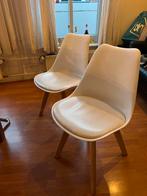 4 eetkamerstoelen, Huis en Inrichting, Stoelen, Ophalen, Gebruikt, Wit, Vier
