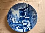 Delftsblauw bord 23 cm en 2 identieke klompjes 19 cm, Antiek en Kunst, Antiek | Wandborden en Tegels, Ophalen of Verzenden