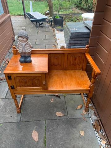 Houten Tuinzitje met Kast - Balkon/Terras beschikbaar voor biedingen