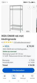 Kledingrek ikea, Ophalen of Verzenden