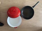 te koop pannen, Huis en Inrichting, Keuken | Potten en Pannen, Ophalen, Gebruikt, Keramische plaat, Pannenset