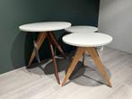 bijzettafel Now! CT 71-1 - set van 3, Huis en Inrichting, Tafels | Bijzettafels, Minder dan 55 cm, Rond, Zo goed als nieuw, Hout