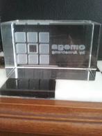 3D Crystal laser engraved Cube: Omega by Armstrong, Ophalen of Verzenden