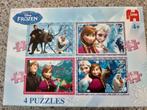 PUZZEL, DISNEY FROZEN, 4 PUZZELS, Kinderen en Baby's, Speelgoed | Kinderpuzzels, Gebruikt, Meer dan 50 stukjes, Ophalen of Verzenden