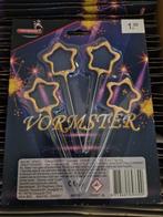 Doos Vormsterretjes Vuurwerk meer dan 65 stuks, Ophalen of Verzenden, Nieuw, Feestartikel, Verjaardag