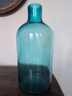 Grote Blauwe vaas 37 cm hoog, Minder dan 50 cm, Glas, Blauw, Ophalen of Verzenden