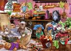 King Legpuzzel Kittens In The Kitchen 1000 Stukjes  , Ophalen of Verzenden, Zo goed als nieuw