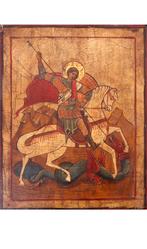 Russische antieke ikoon, Antiek en Kunst, Antiek | Religie, Ophalen of Verzenden