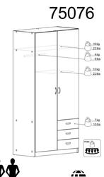 Kleding / opberg kast TVILM 75076, Huis en Inrichting, Kasten | Kledingkasten, 25 tot 50 cm, 150 tot 200 cm, Gebruikt, Ophalen