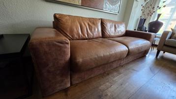 3 zits bank (vol aniline leder) beschikbaar voor biedingen