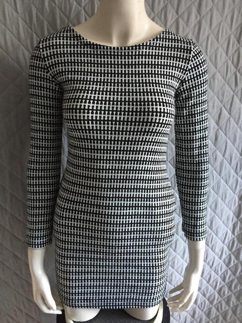 Colloseum Collection jurk XS, zwart en wit motief. (2B20), Kleding | Dames, Jurken, Gedragen, Maat 34 (XS) of kleiner, Zwart, Ophalen of Verzenden