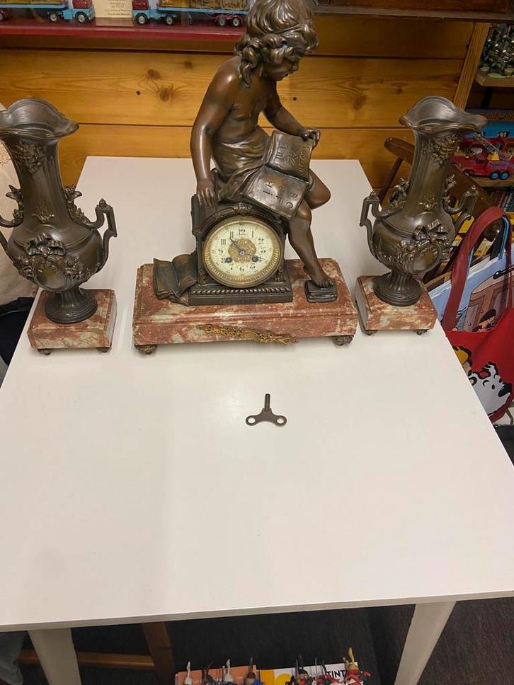 Pendule stel, Antiek en Kunst, Antiek | Klokken, Ophalen of Verzenden