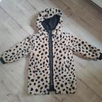 WE winterjas 110/116 (zwart/panterprint reversible), Ophalen of Verzenden, Gebruikt, Meisje, Jas