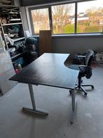 Hoekbureau met verlenging, kast en bureaustoel, Huis en Inrichting, Bureaus, Ophalen, In hoogte verstelbaar, Gebruikt, Bureau