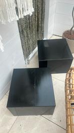 2 leuke opknappers salontafels bijzettafel kubus op wielen, Ophalen, Vierkant, 50 tot 100 cm, Zo goed als nieuw