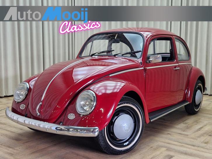 Volkswagen Kever 1200 Belgisch Geleverd / 1973 / Handgeschak, Auto's, Oldtimers, Bedrijf, Te koop, Lederen bekleding, Volkswagen