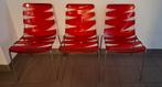 3 Calligar mummy stoelen, Italiaans design, Huis en Inrichting, Stoelen, Ophalen, Gebruikt, Rood