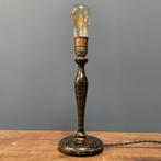 Zwarte houten sfeerlamp met verfspetters tafellamp nachtlamp, Minder dan 50 cm, Overige materialen, Gebruikt, Ophalen of Verzenden