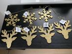 7 NIEUWE metalen kerst decoratie hangers sneeuwvlok rendier, Ophalen, Nieuw