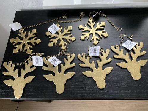 7 NIEUWE metalen kerst decoratie hangers sneeuwvlok rendier, Huis en Inrichting, Woonaccessoires | Wanddecoraties, Nieuw, Ophalen