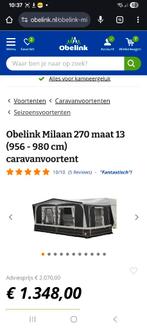 Voortent obelink milaan 270 1 x gebruikt bon aanwezig, Ophalen of Verzenden, Zo goed als nieuw, Overige merken